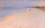 Peder Severin Kroyer Tarde de verano en la playa painting